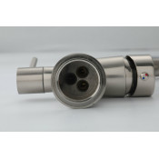 Смеситель для кухни Frap F43550-5 с подключением фильтра питьевой воды, сатин/серый