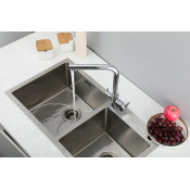 Смеситель для кухни Frap F43551 с подключением фильтра питьевой воды, хром