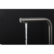 Смеситель для кухни Frap F43551-9 с подключением фильтра питьевой воды, оружейная сталь
