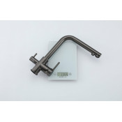 Смеситель для кухни Frap F43551-9 с подключением фильтра питьевой воды, оружейная сталь