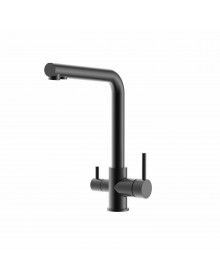 Смеситель для кухни Frap F43551-6 с подключением фильтра, черный