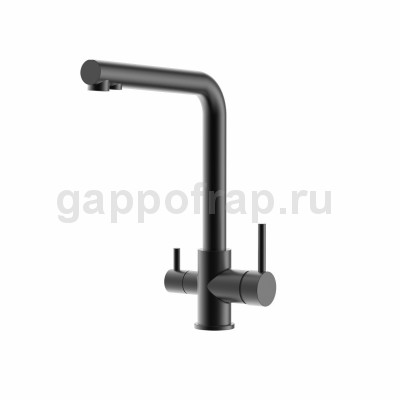 Смеситель для кухни Frap F43551-6 с подключением фильтра, черный
