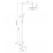 Душевая стойка Frap F24807-6, черная