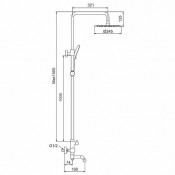 Душевая стойка Frap F24807-6, черная