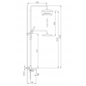 Душевая стойка Frap F2484-6, черная