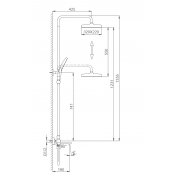 Душевая стойка Frap F2484-9, оружейная сталь