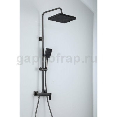 Душевая стойка Frap F2484-9, оружейная сталь