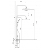 Душевая стойка Frap F24201-6, черная