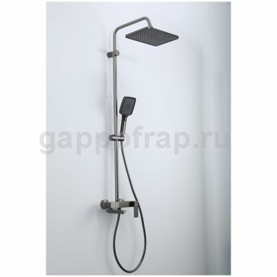 Душевая стойка Frap F24202-9, оружейная сталь