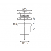 Донный клапан Frap F67-9, оружейная сталь Донный клапан Frap F67-9, оружейная сталь