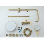 Душевая система Gappo G99-33 G2499-33, сатин золотой