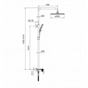 Душевая стойка со смесителем Gappo G2495-91, хром