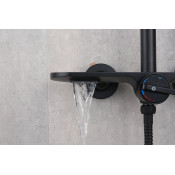 Душевая стойка со смесителем Gappo G2495-96, черная Душевая стойка со смесителем Gappo G2495-96, черная