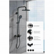 Душевая стойка со смесителем Gappo G2495-96, черная Душевая стойка со смесителем Gappo G2495-96, черная